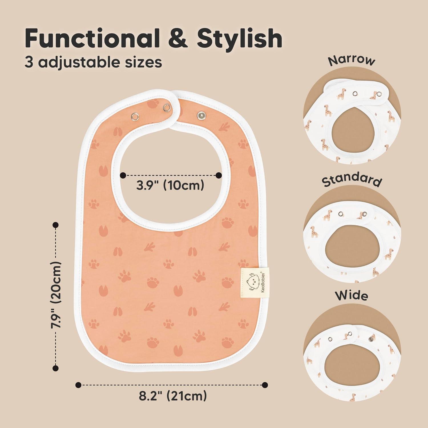 imageKeaBabies 8Pack Organic Baby Bibs for Boys Girls  Super Absorbent Cotton Drool Bibs for Baby Girl ampamp Boy Teething Toddler Drooling Newborn Ultra Soft ampamp Machine Washable BlushWilderness