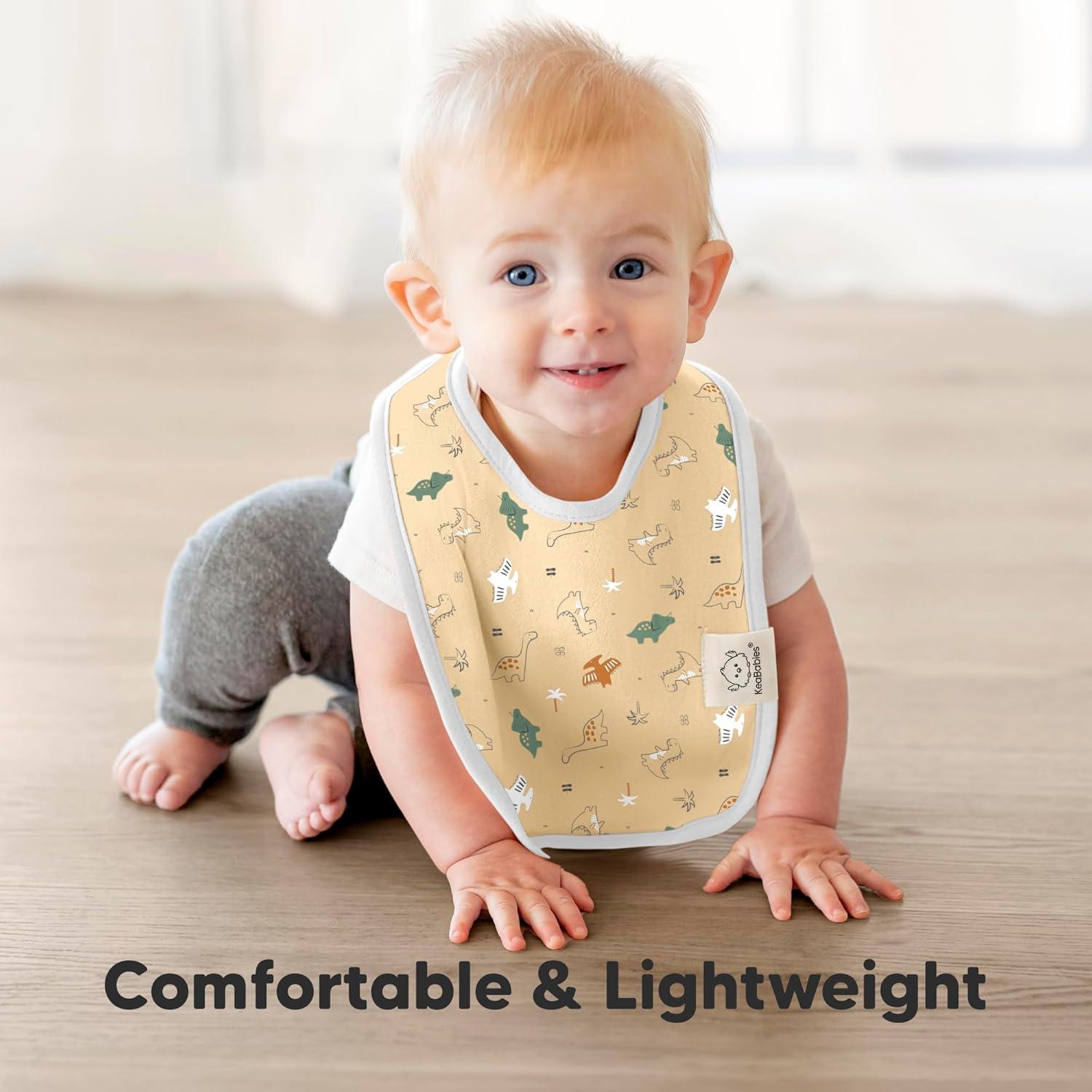 imageKeaBabies 8Pack Organic Baby Bibs for Boys Girls  Super Absorbent Cotton Drool Bibs for Baby Girl ampamp Boy Teething Toddler Drooling Newborn Ultra Soft ampamp Machine Washable BlushMesozoic