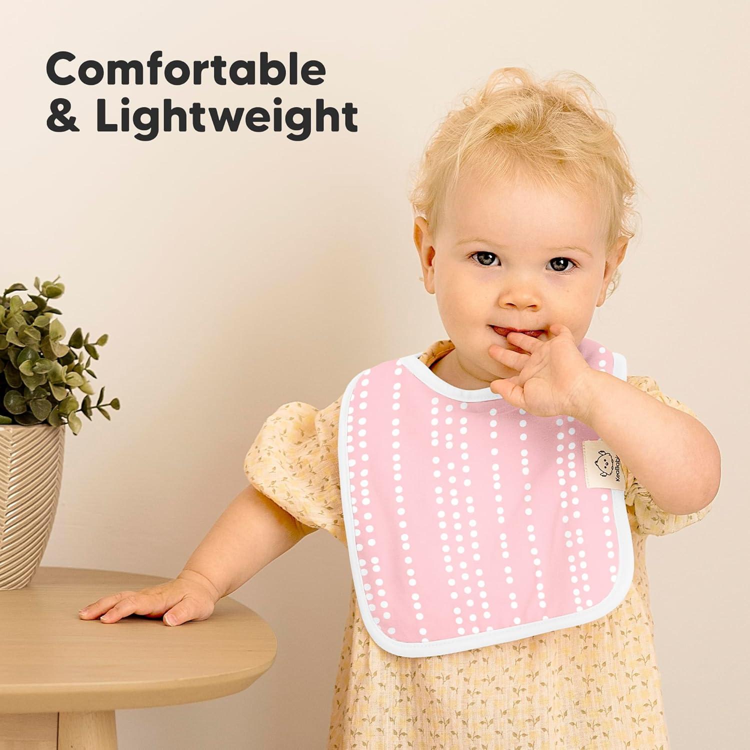 imageKeaBabies 8Pack Organic Baby Bibs for Boys Girls  Super Absorbent Cotton Drool Bibs for Baby Girl ampamp Boy Teething Toddler Drooling Newborn Ultra Soft ampamp Machine Washable BlushSweet Charm