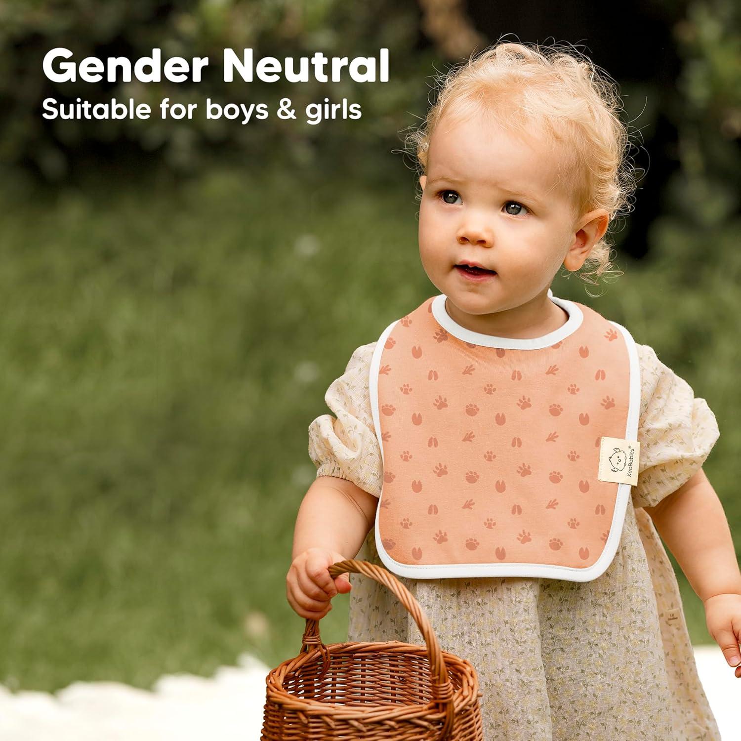 imageKeaBabies 8Pack Organic Baby Bibs for Boys Girls  Super Absorbent Cotton Drool Bibs for Baby Girl ampamp Boy Teething Toddler Drooling Newborn Ultra Soft ampamp Machine Washable BlushWilderness