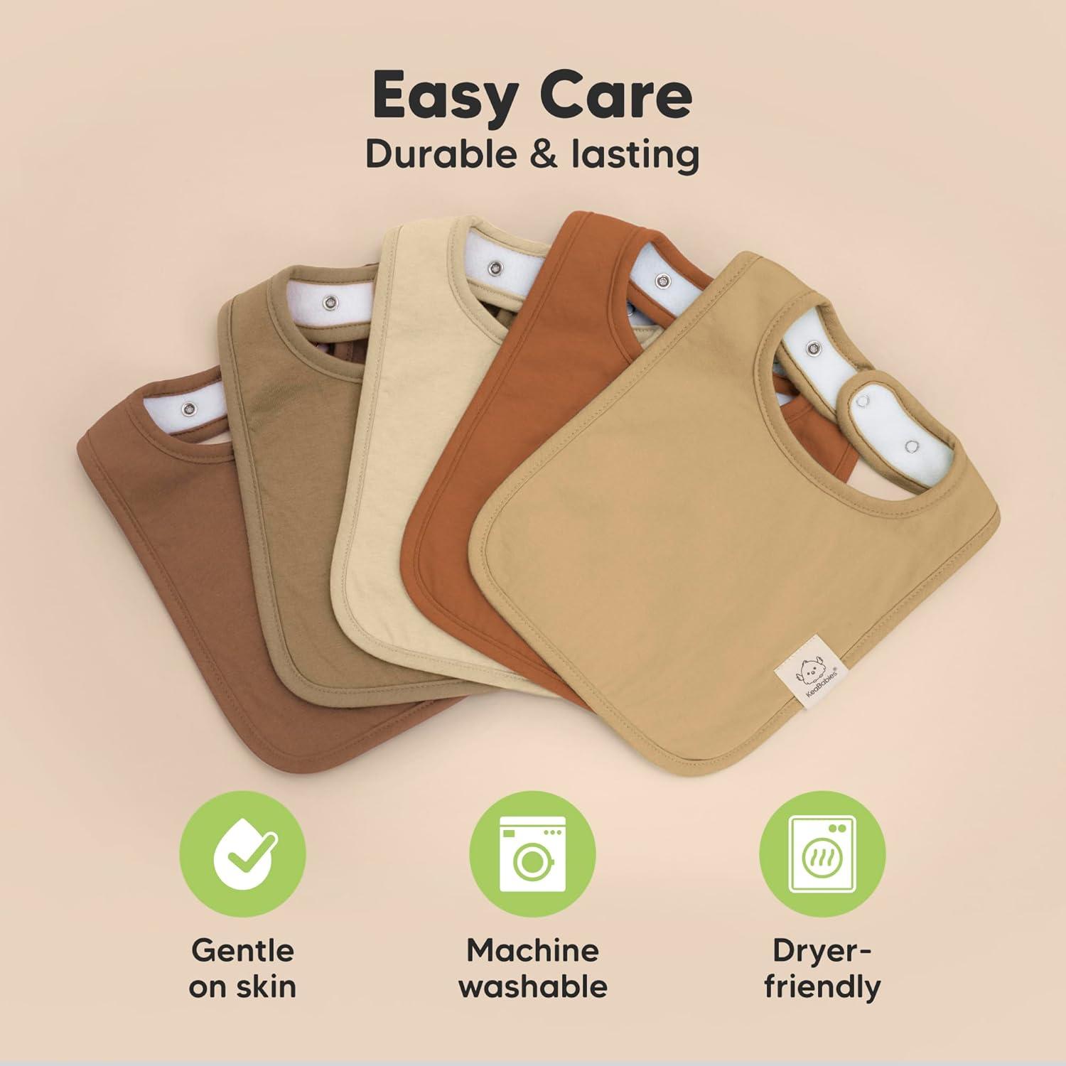 imageKeaBabies 8Pack Organic Baby Bibs for Boys Girls  Super Absorbent Cotton Drool Bibs for Baby Girl ampamp Boy Teething Toddler Drooling Newborn Ultra Soft ampamp Machine Washable BlushTerracotta