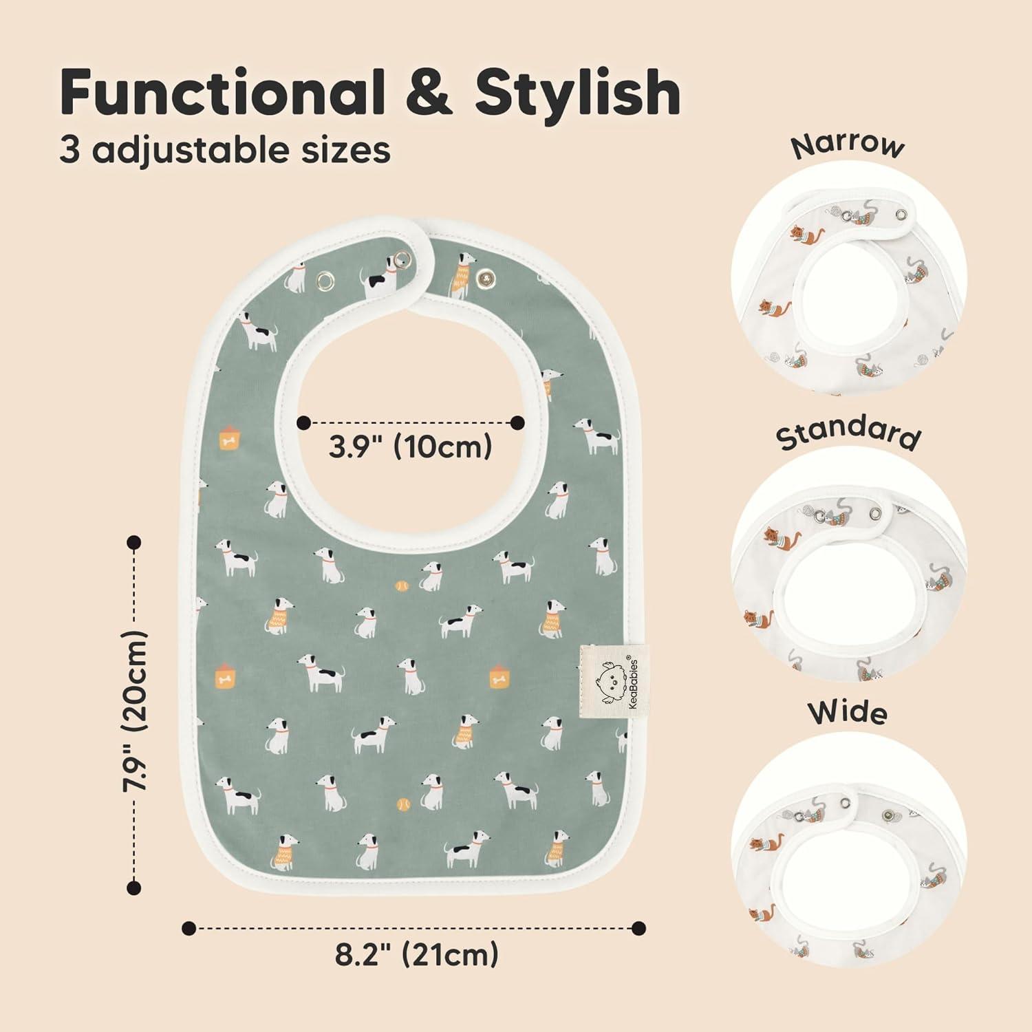 imageKeaBabies 8Pack Organic Baby Bibs for Boys Girls  Super Absorbent Cotton Drool Bibs for Baby Girl ampamp Boy Teething Toddler Drooling Newborn Ultra Soft ampamp Machine Washable BlushPets  Paws