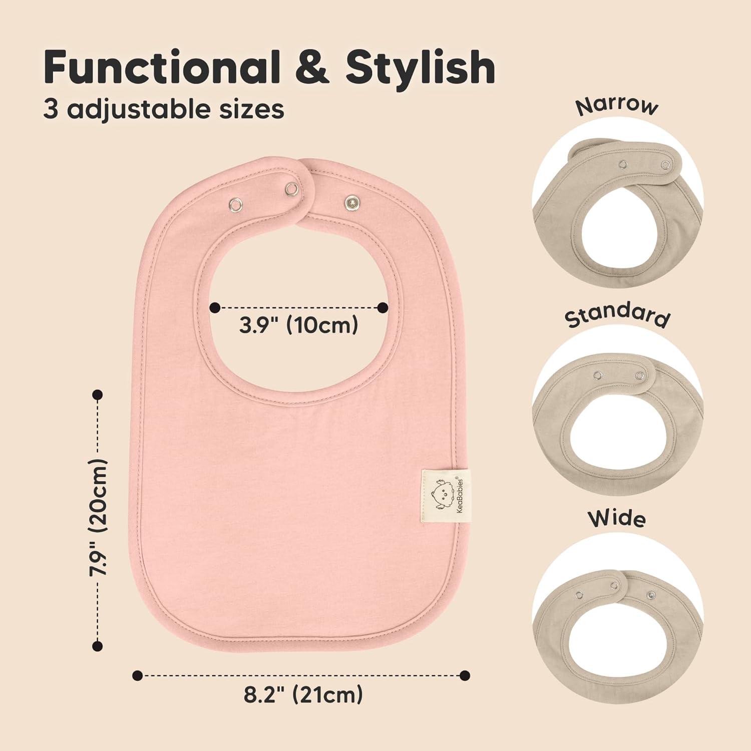 imageKeaBabies 8Pack Organic Baby Bibs for Boys Girls  Super Absorbent Cotton Drool Bibs for Baby Girl ampamp Boy Teething Toddler Drooling Newborn Ultra Soft ampamp Machine Washable BlushDawn