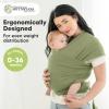 imageKeaBabies Baby Wrap Carrier  All in 1 Original Baby Carrier Newborn to Toddler Sling Easy to Wear Hands Free Bonding Lightweight Breathable Infant Wraps LeafyDusty Olive