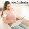imageKeaBabies Baby Wrap Carrier  All in 1 Original Baby Carrier Newborn to Toddler Sling Easy to Wear Hands Free Bonding Lightweight Breathable Infant Wraps LeafyDusty Pink