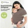 imageKeaBabies Baby Wrap Carrier  All in 1 Original Baby Carrier Newborn to Toddler Sling Easy to Wear Hands Free Bonding Lightweight Breathable Infant Wraps LeafyCopper Gray