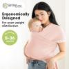 imageKeaBabies Baby Wrap Carrier  All in 1 Original Baby Carrier Newborn to Toddler Sling Easy to Wear Hands Free Bonding Lightweight Breathable Infant Wraps LeafyDusty Pink