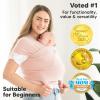 imageKeaBabies Baby Wrap Carrier  All in 1 Original Baby Carrier Newborn to Toddler Sling Easy to Wear Hands Free Bonding Lightweight Breathable Infant Wraps LeafyDusty Pink