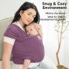 imageKeaBabies Baby Wrap Carrier  All in 1 Original Baby Carrier Newborn to Toddler Sling Easy to Wear Hands Free Bonding Lightweight Breathable Infant Wraps LeafyDark Mauve