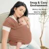 imageKeaBabies Baby Wrap Carrier  All in 1 Original Baby Carrier Newborn to Toddler Sling Easy to Wear Hands Free Bonding Lightweight Breathable Infant Wraps LeafyTerracotta