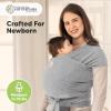 imageKeaBabies Baby Wrap Carrier  All in 1 Original Baby Carrier Newborn to Toddler Sling Easy to Wear Hands Free Bonding Lightweight Breathable Infant Wraps LeafyClassic Gray