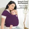 imageKeaBabies Baby Wrap Carrier  All in 1 Original Baby Carrier Newborn to Toddler Sling Easy to Wear Hands Free Bonding Lightweight Breathable Infant Wraps LeafyRoyal Purple