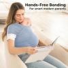imageKeaBabies Baby Wrap Carrier  All in 1 Original Baby Carrier Newborn to Toddler Sling Easy to Wear Hands Free Bonding Lightweight Breathable Infant Wraps LeafyPowder Blue
