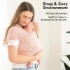 imageKeaBabies Baby Wrap Carrier  All in 1 Original Baby Carrier Newborn to Toddler Sling Easy to Wear Hands Free Bonding Lightweight Breathable Infant Wraps LeafyDusty Pink