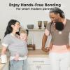 imageKeaBabies Baby Wrap Carrier  All in 1 Original Baby Carrier Newborn to Toddler Sling Easy to Wear Hands Free Bonding Lightweight Breathable Infant Wraps LeafyLight Heather