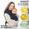 imageKeaBabies Baby Wrap Carrier  All in 1 Original Baby Carrier Newborn to Toddler Sling Easy to Wear Hands Free Bonding Lightweight Breathable Infant Wraps LeafyMidnight