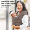 imageKeaBabies Baby Wrap Carrier  All in 1 Original Baby Carrier Newborn to Toddler Sling Easy to Wear Hands Free Bonding Lightweight Breathable Infant Wraps LeafyCopper Gray