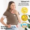 imageKeaBabies Baby Wrap Carrier  All in 1 Original Baby Carrier Newborn to Toddler Sling Easy to Wear Hands Free Bonding Lightweight Breathable Infant Wraps LeafySaddle Brown