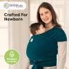 imageKeaBabies Baby Wrap Carrier  All in 1 Original Baby Carrier Newborn to Toddler Sling Easy to Wear Hands Free Bonding Lightweight Breathable Infant Wraps LeafyPeacock Blue