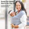 imageKeaBabies Baby Wrap Carrier  All in 1 Original Baby Carrier Newborn to Toddler Sling Easy to Wear Hands Free Bonding Lightweight Breathable Infant Wraps LeafyStone Gray