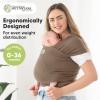 imageKeaBabies Baby Wrap Carrier  All in 1 Original Baby Carrier Newborn to Toddler Sling Easy to Wear Hands Free Bonding Lightweight Breathable Infant Wraps LeafySaddle Brown