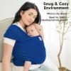 imageKeaBabies Baby Wrap Carrier  All in 1 Original Baby Carrier Newborn to Toddler Sling Easy to Wear Hands Free Bonding Lightweight Breathable Infant Wraps LeafyCobalt Blue