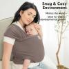 imageKeaBabies Baby Wrap Carrier  All in 1 Original Baby Carrier Newborn to Toddler Sling Easy to Wear Hands Free Bonding Lightweight Breathable Infant Wraps LeafyCopper Gray