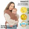 imageKeaBabies Baby Wrap Carrier  All in 1 Original Baby Carrier Newborn to Toddler Sling Easy to Wear Hands Free Bonding Lightweight Breathable Infant Wraps LeafyTerracotta