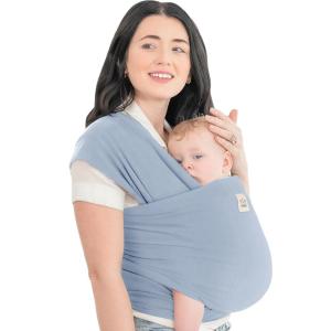 imageKeaBabies Baby Wrap Carrier  All in 1 Original Baby Carrier Newborn to Toddler Sling Easy to Wear Hands Free Bonding Lightweight Breathable Infant Wraps LeafyPowder Blue