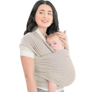 imageKeaBabies Baby Wrap Carrier  All in 1 Original Baby Carrier Newborn to Toddler Sling Easy to Wear Hands Free Bonding Lightweight Breathable Infant Wraps LeafyStone Gray