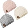 imageKeaBabies 3Pack Baby Beanies for Boys Girls  Stretchy Knit Baby Hats Cute NewbornSweet Pea